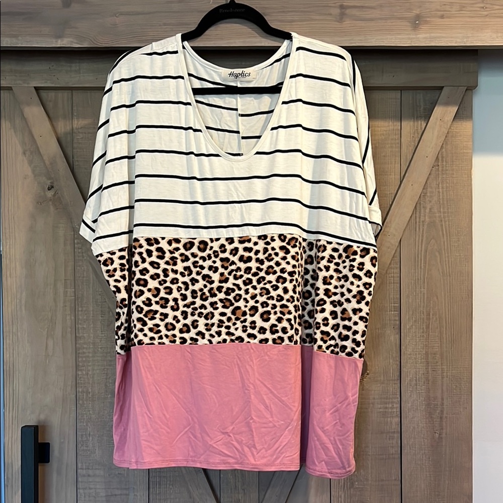 Chic Soul White and Black Crew Neck Long Sleeve T-Shirt